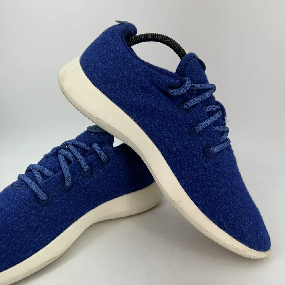 Allbirds Shoes Mens Size 11 Blue Wool Runners Casual Sneakers Golf Lace Up